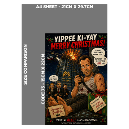 Bruce Willis Novelty Christmas Card