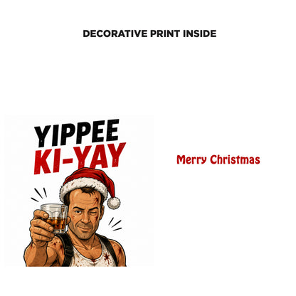 Bruce Willis Novelty Christmas Card