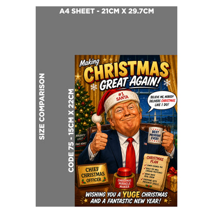 Donald Trump Novelty Christmas Card