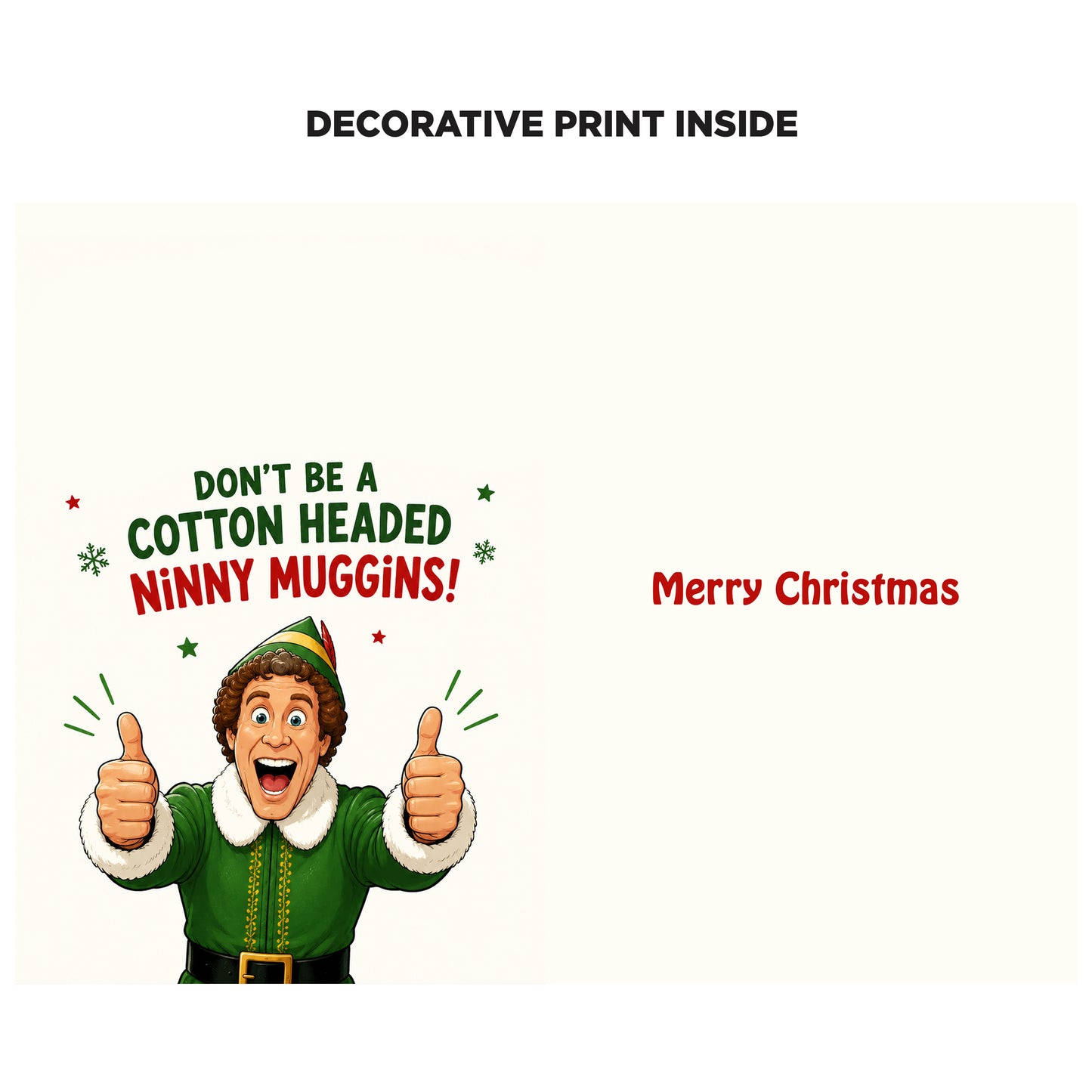 Buddy the Elf Novelty Christmas Card