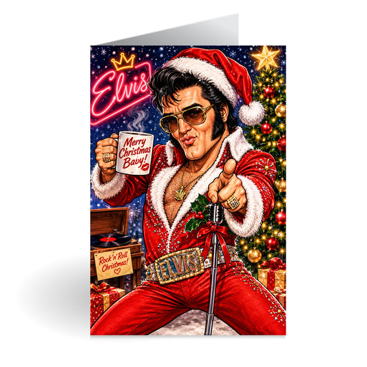 Elvis Novelty Christmas Card