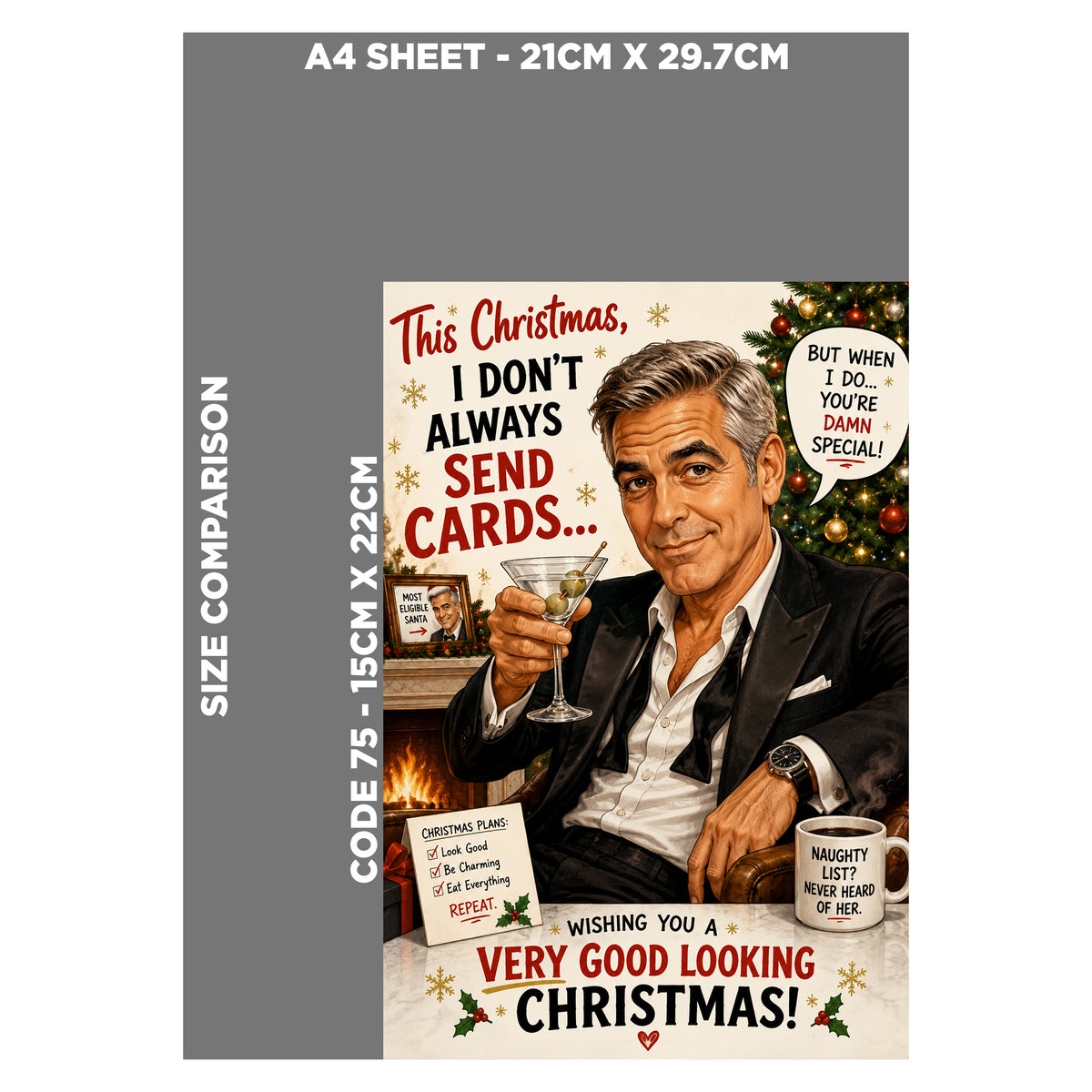 George Clooney Christmas Card