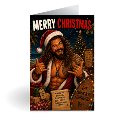 Jason Momoa Christmas Card