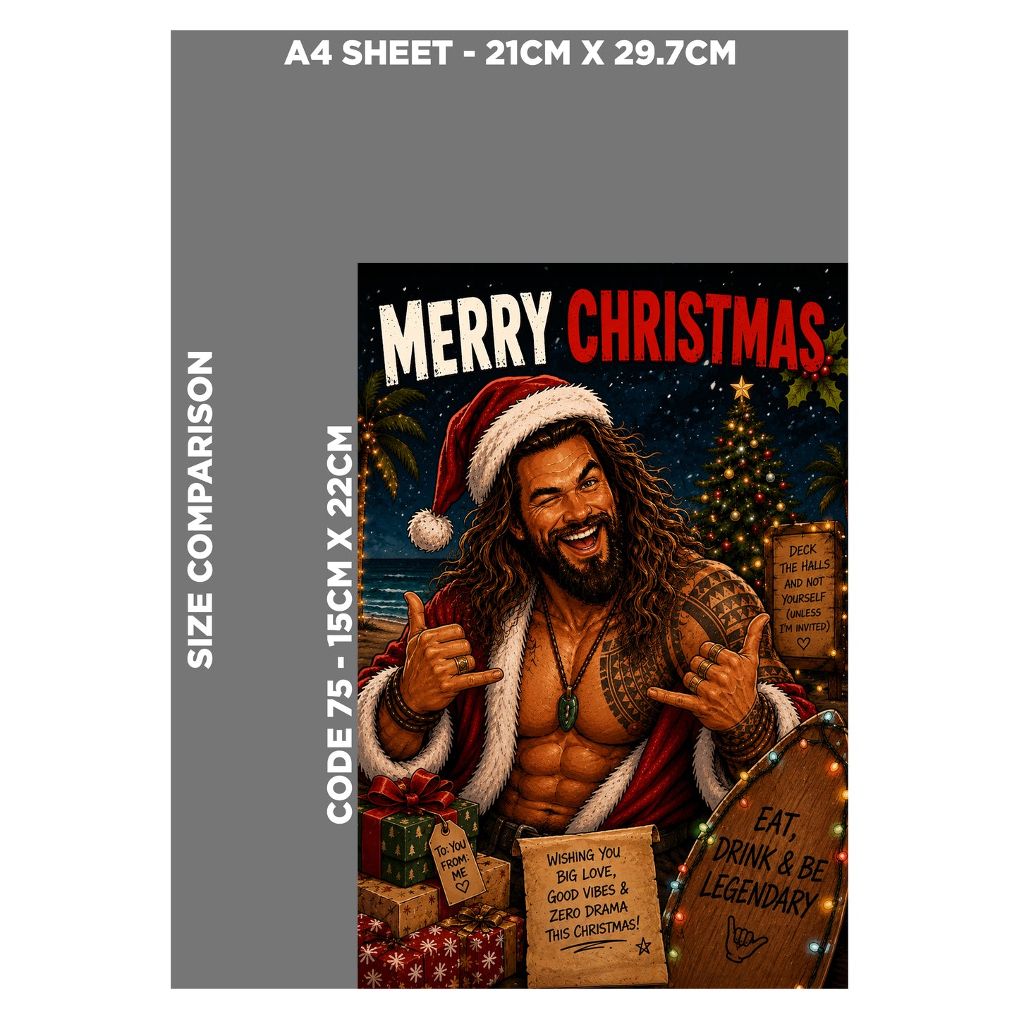 Jason Momoa Christmas Card