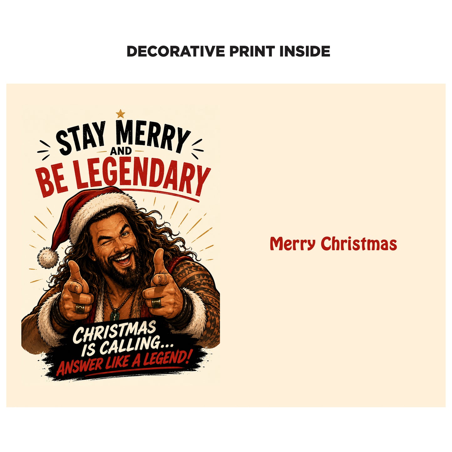 Jason Momoa Christmas Card