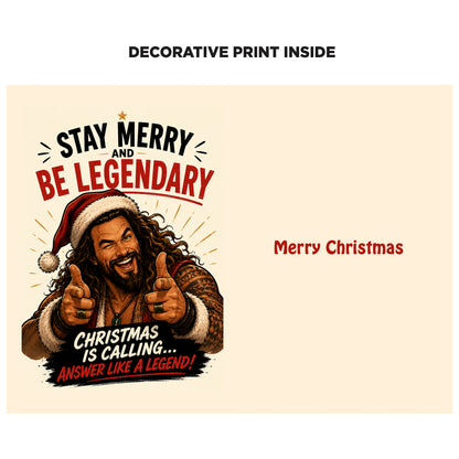 Jason Momoa Christmas Card