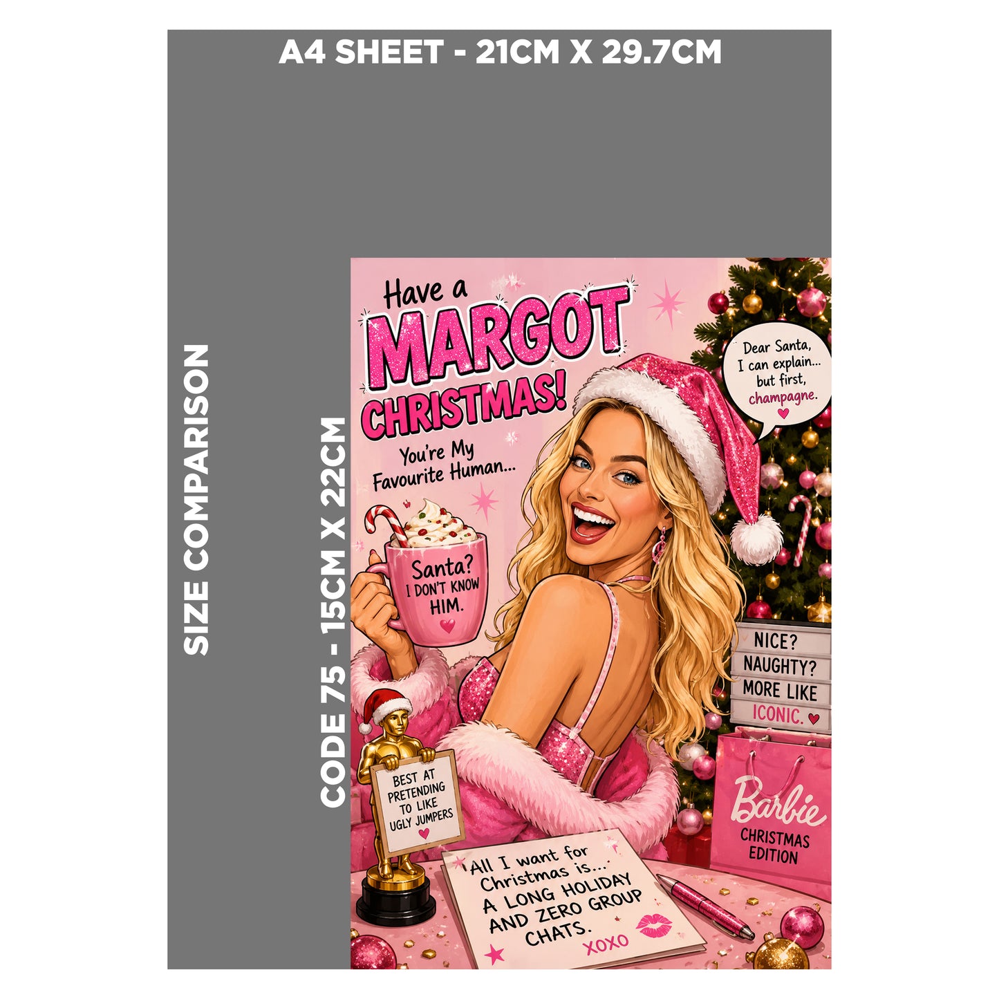 Margot Robbie Christmas Card