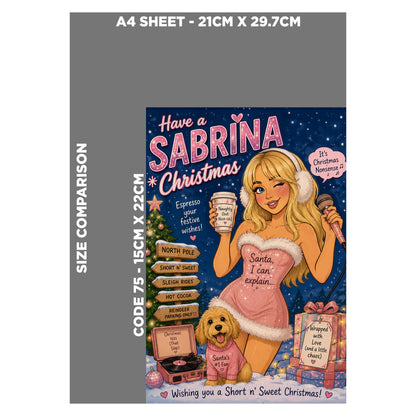 Sabrina Carpenter Christmas Card