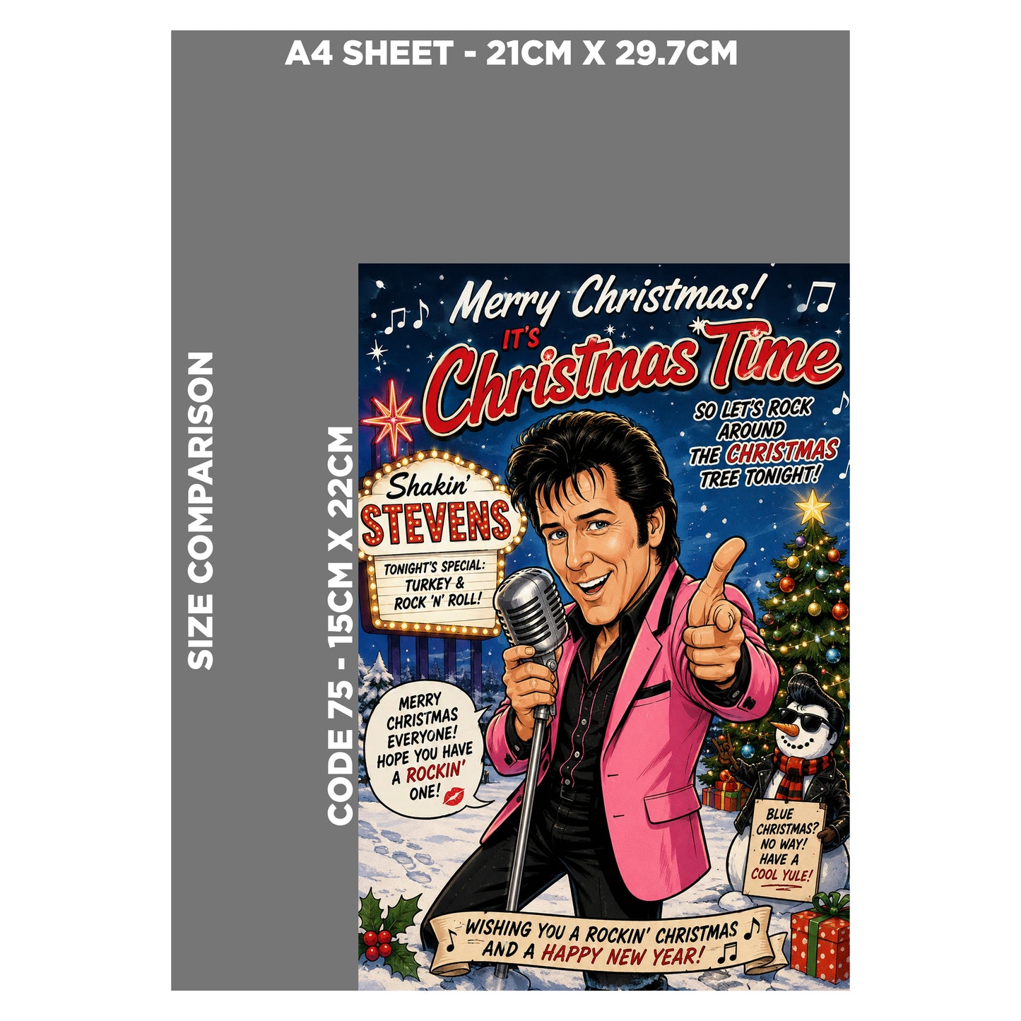 Shakin Stevens Christmas Card