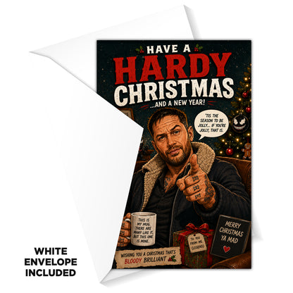 Tom Hardy Novelty Christmas Card