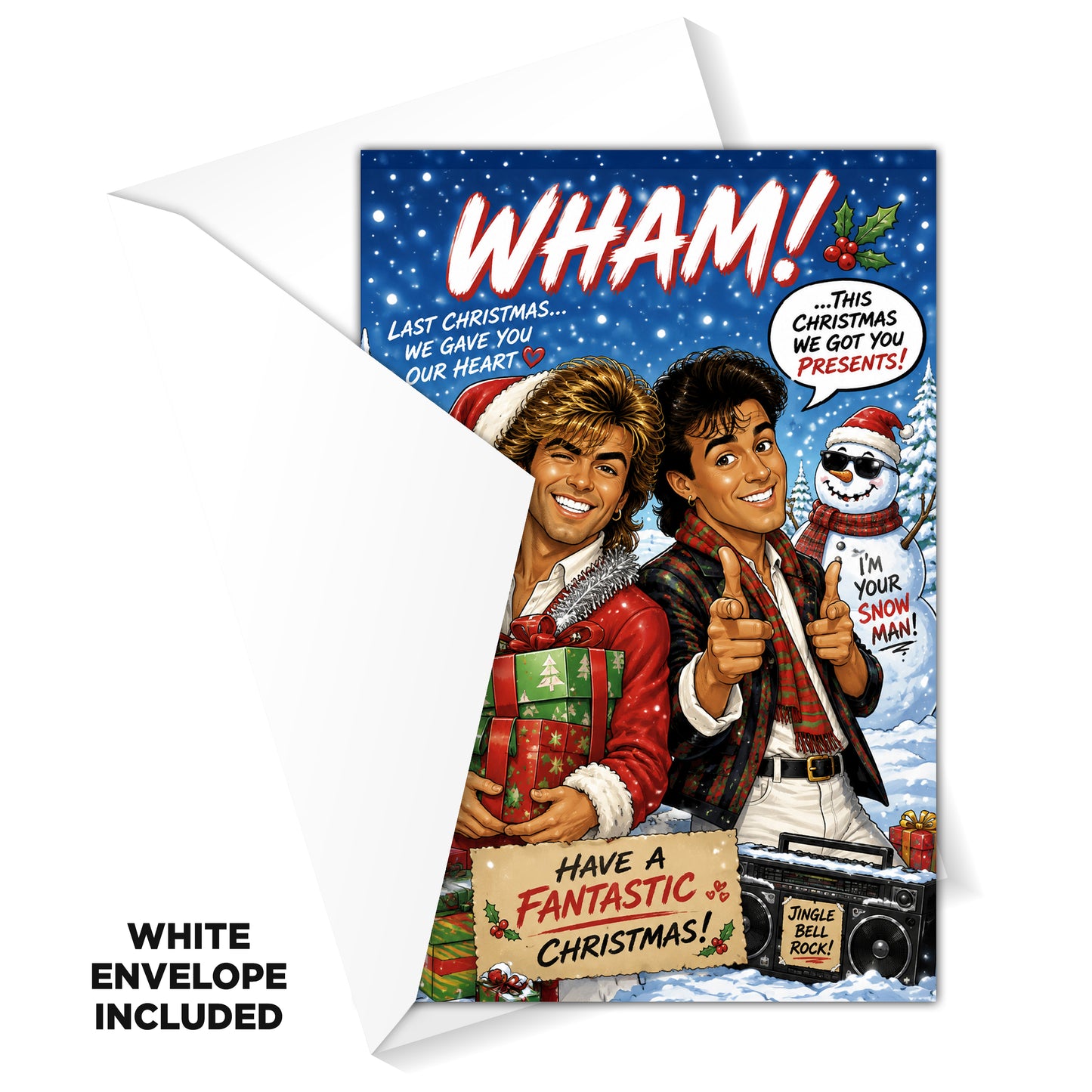 Wham Novelty Christmas Card