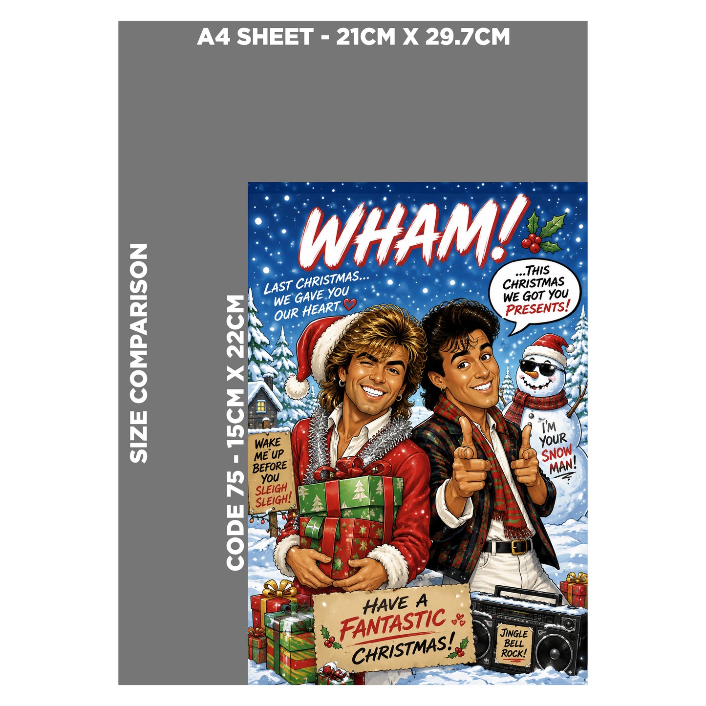 Wham Novelty Christmas Card