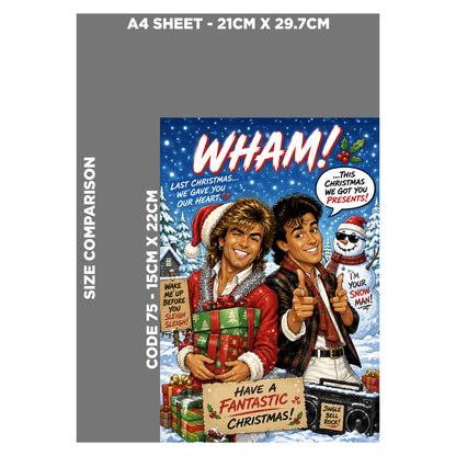 Wham Novelty Christmas Card