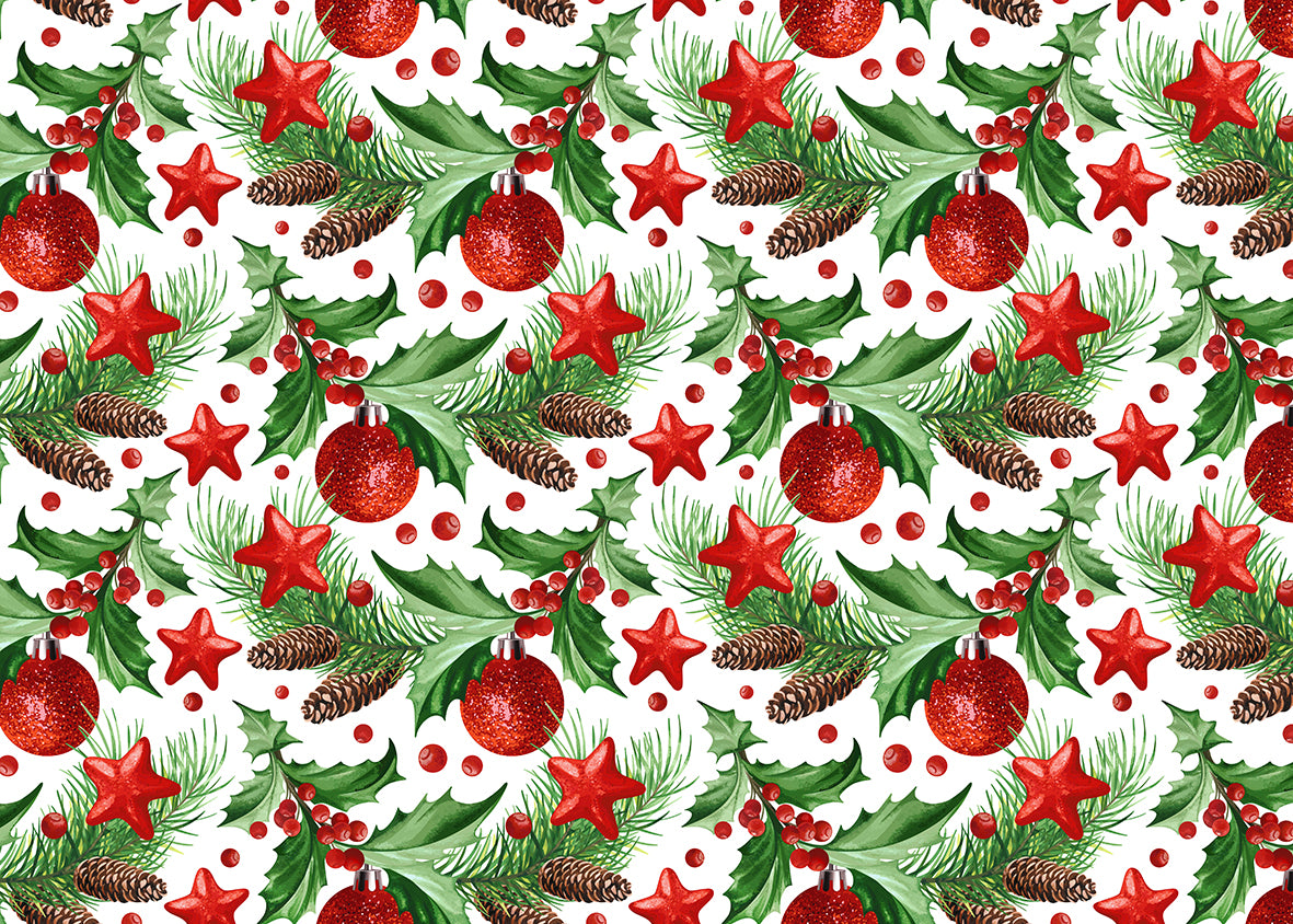 Floral Christmas Multi Gift Wrap