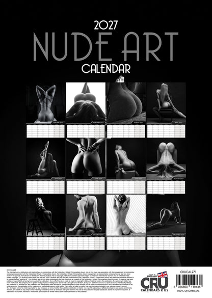 Nude Art - A3 Calendar 2027