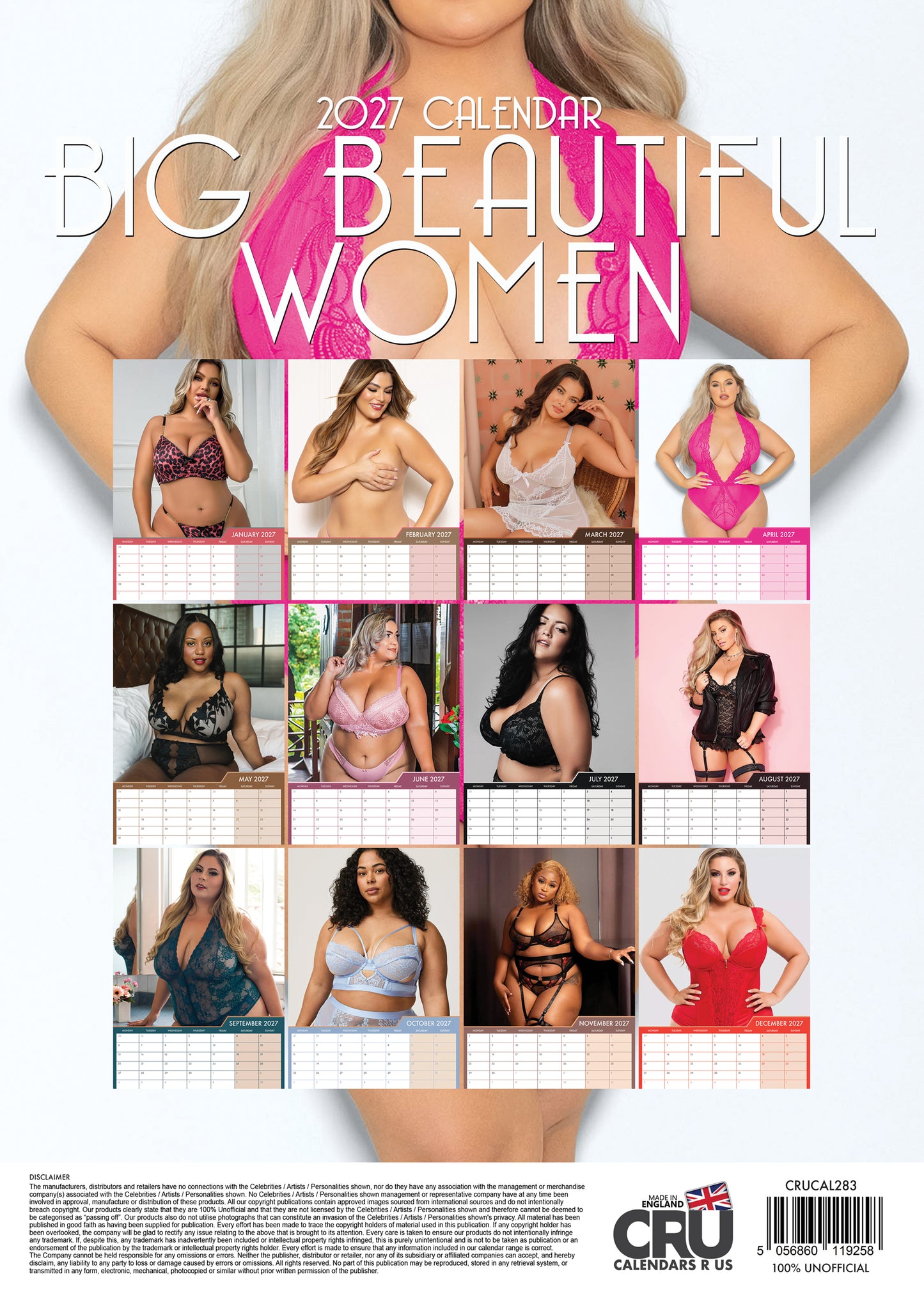Big Beautiful Women - A3 Calendar 2027