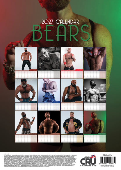 Bears - A3 Calendar 2027