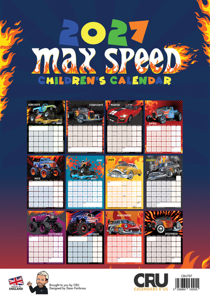 Max Speed - A3 Calendar 2027