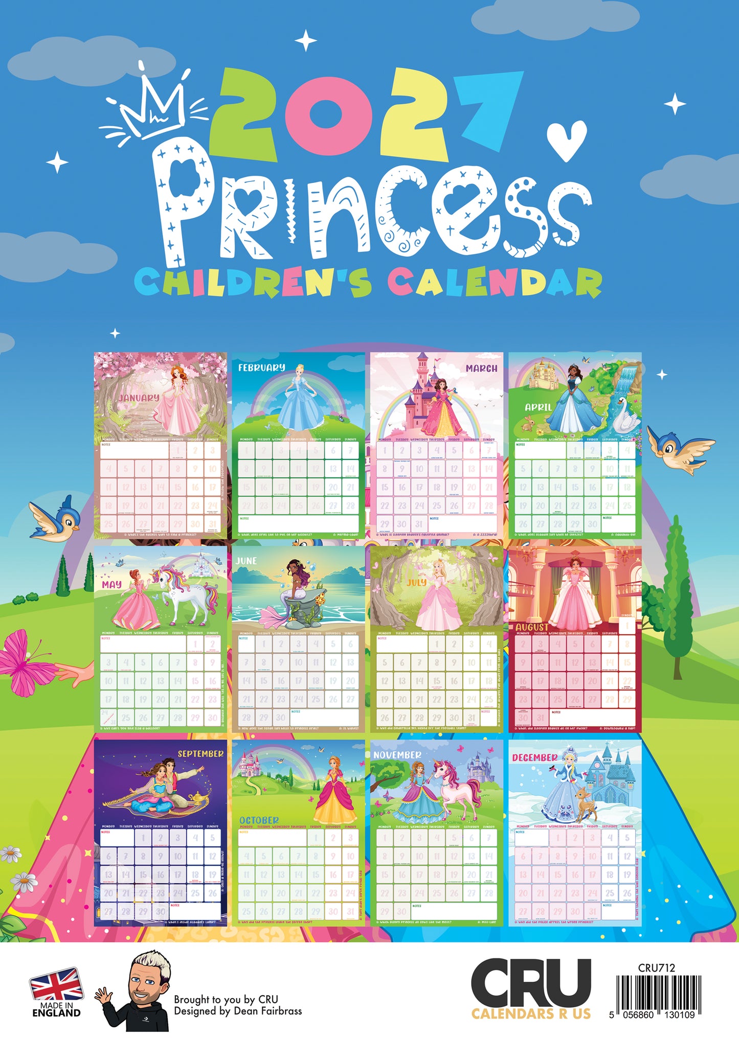 Princess - A3 Calendar 2027