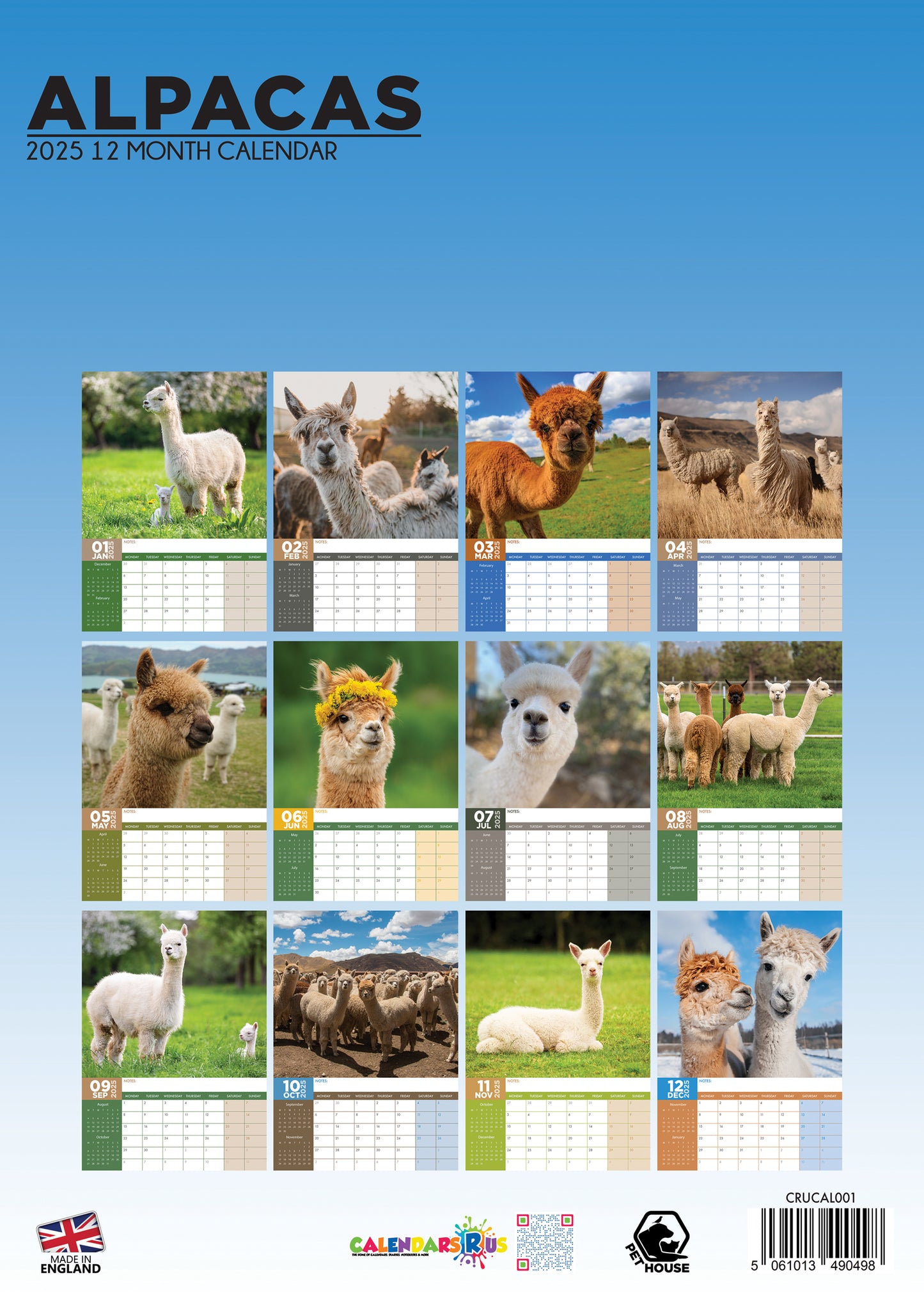 Alpacas Calendar 2025