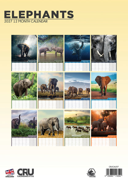 Elephants - Calendar 2027