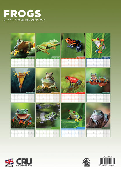 Frogs - A3 Calendar 2027
