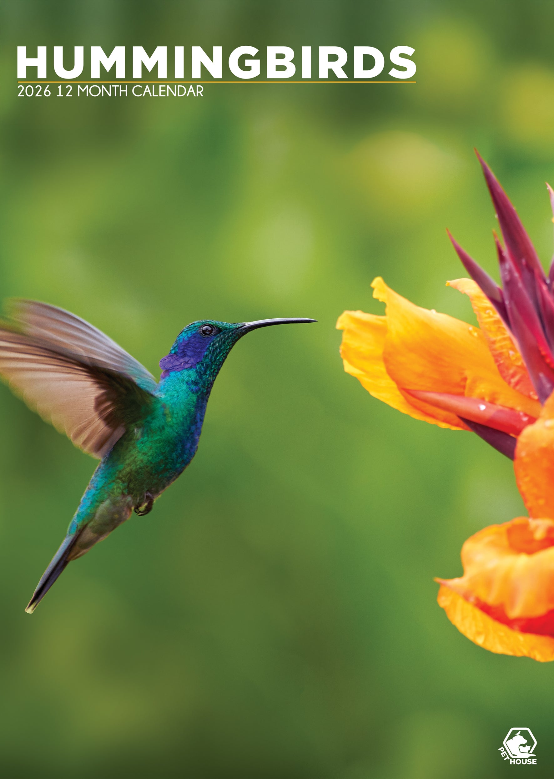 Hummingbirds A3 Calendar 2026 CalendarsRus