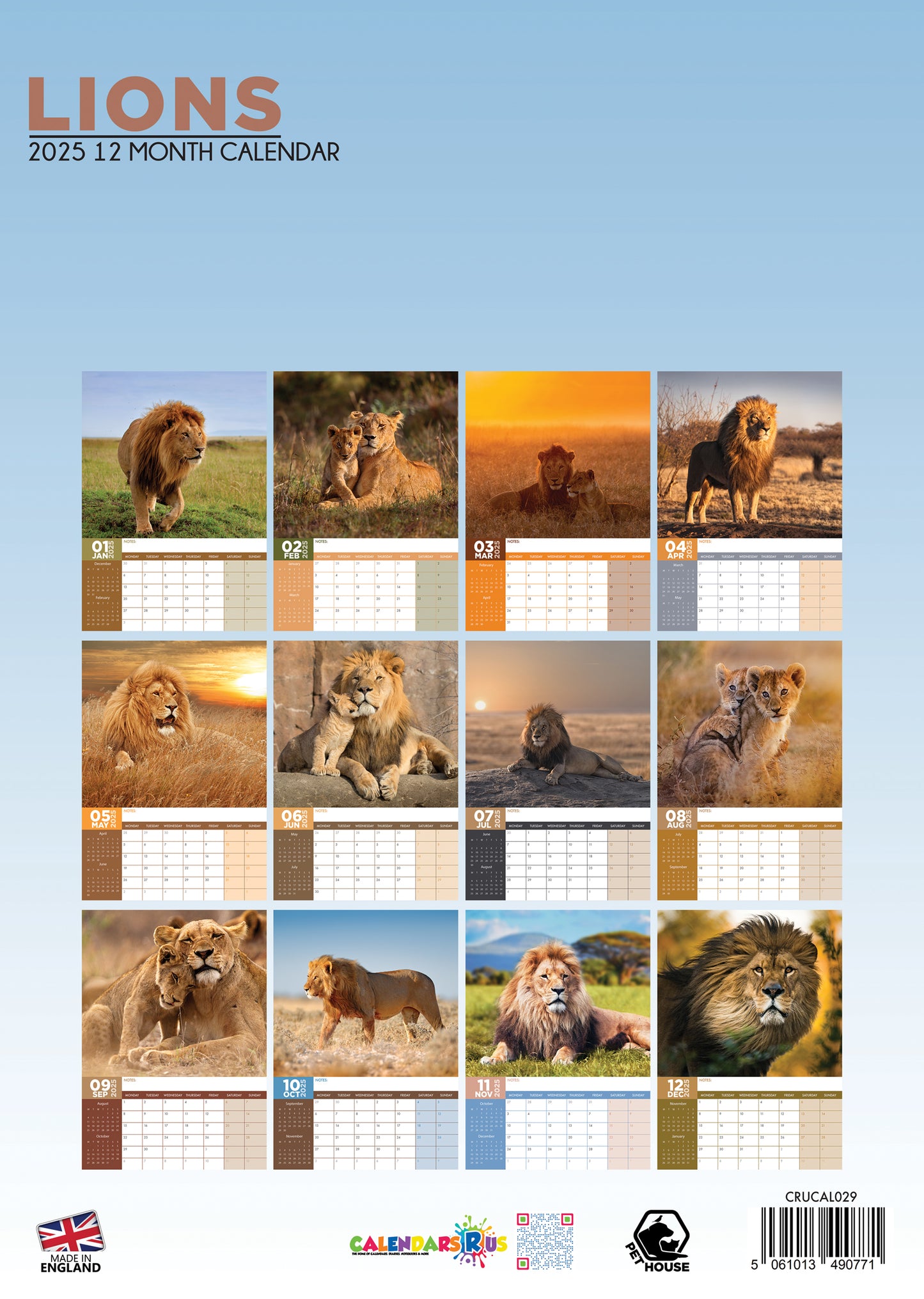 Lions Calendar 2025