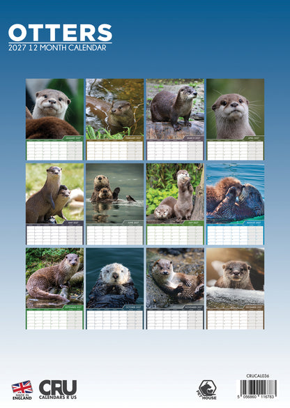 Otters - A3 Calendar 2027
