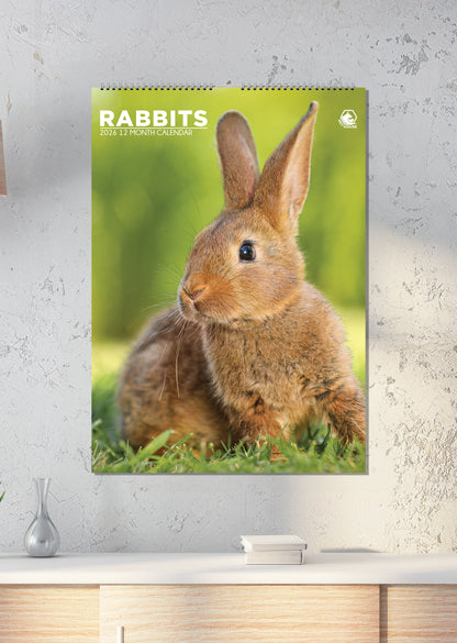 Rabbits - A3 Calendar 2026