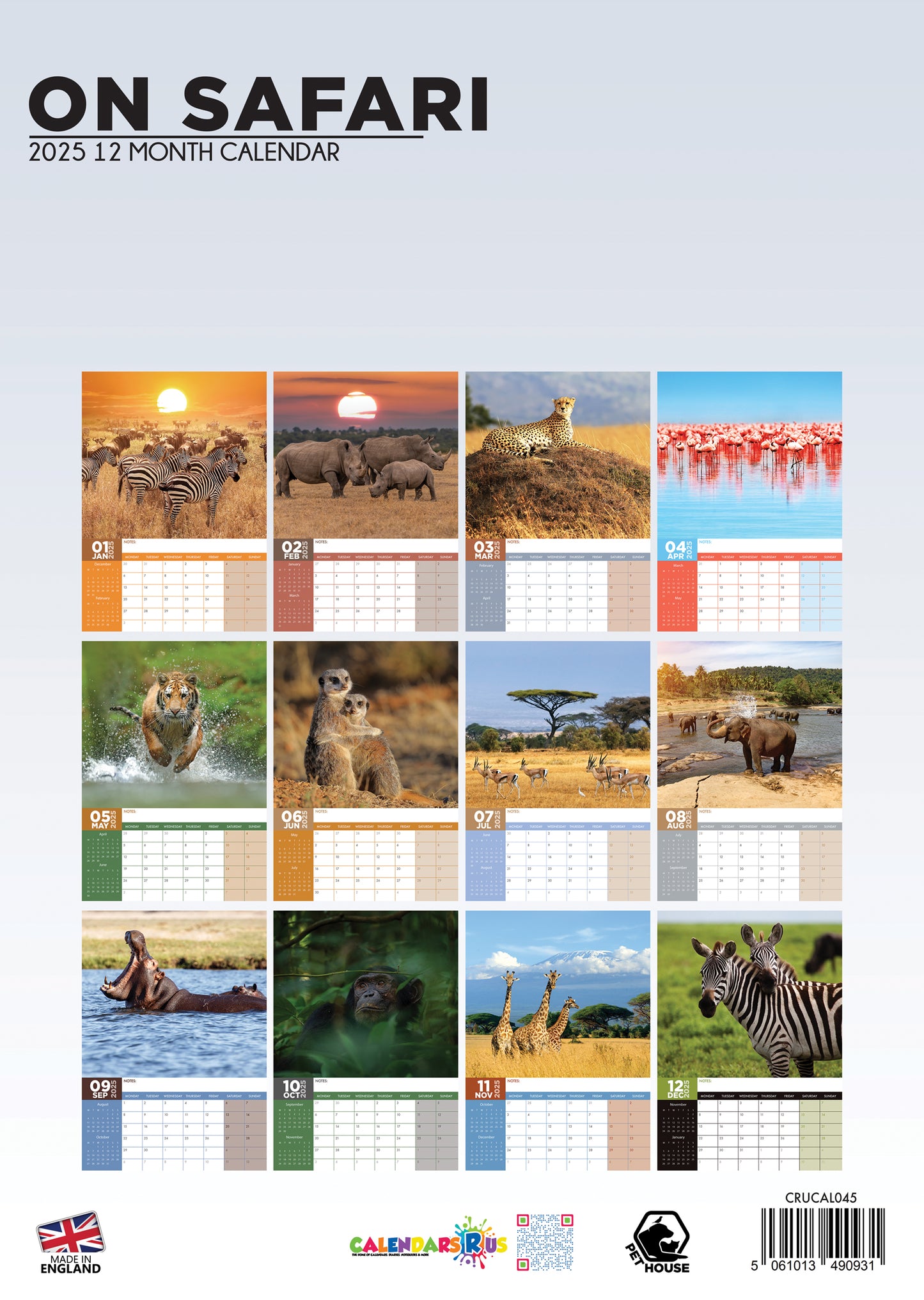 Safari Calendar 2025