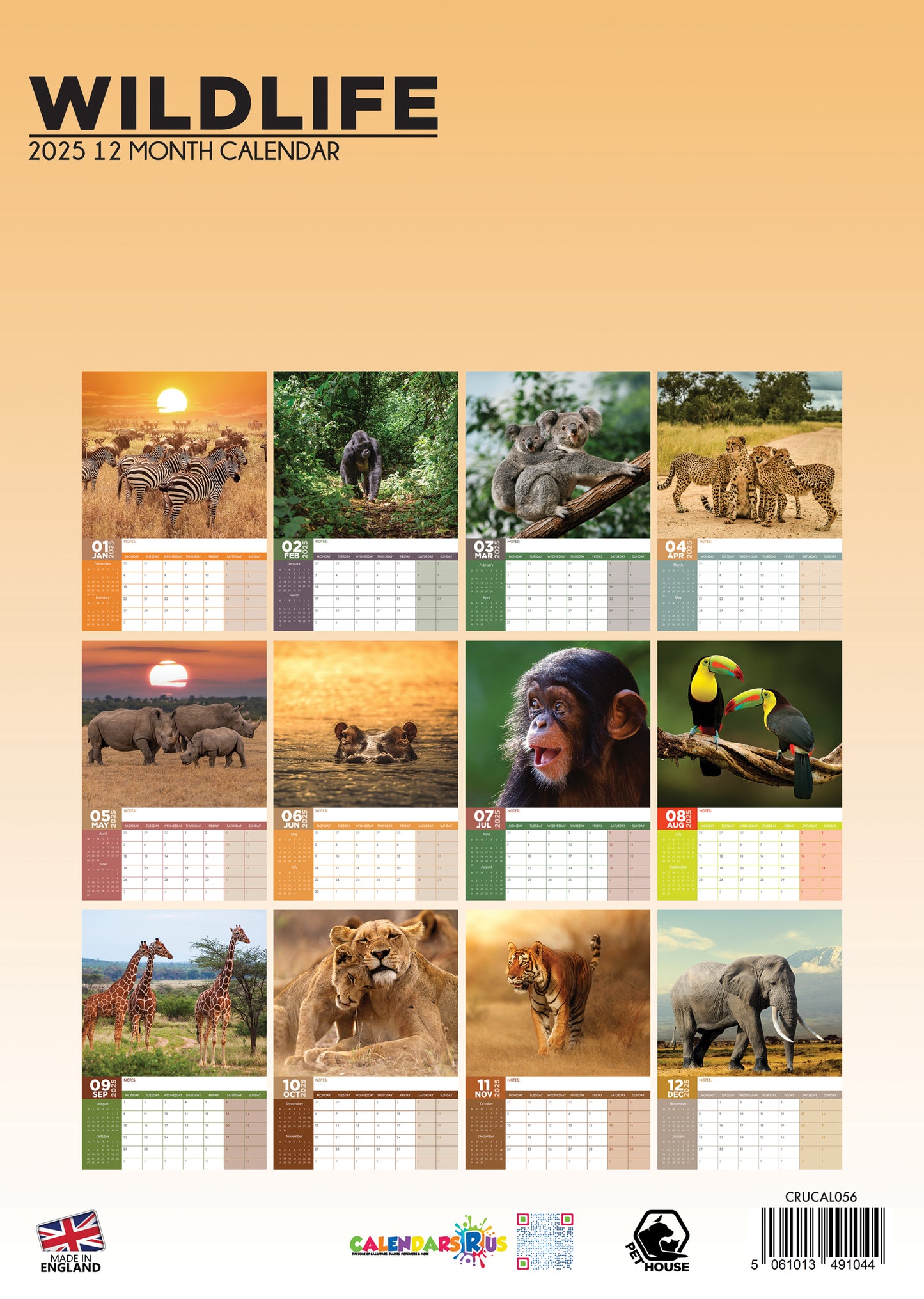 Wildlife Calendar 2025