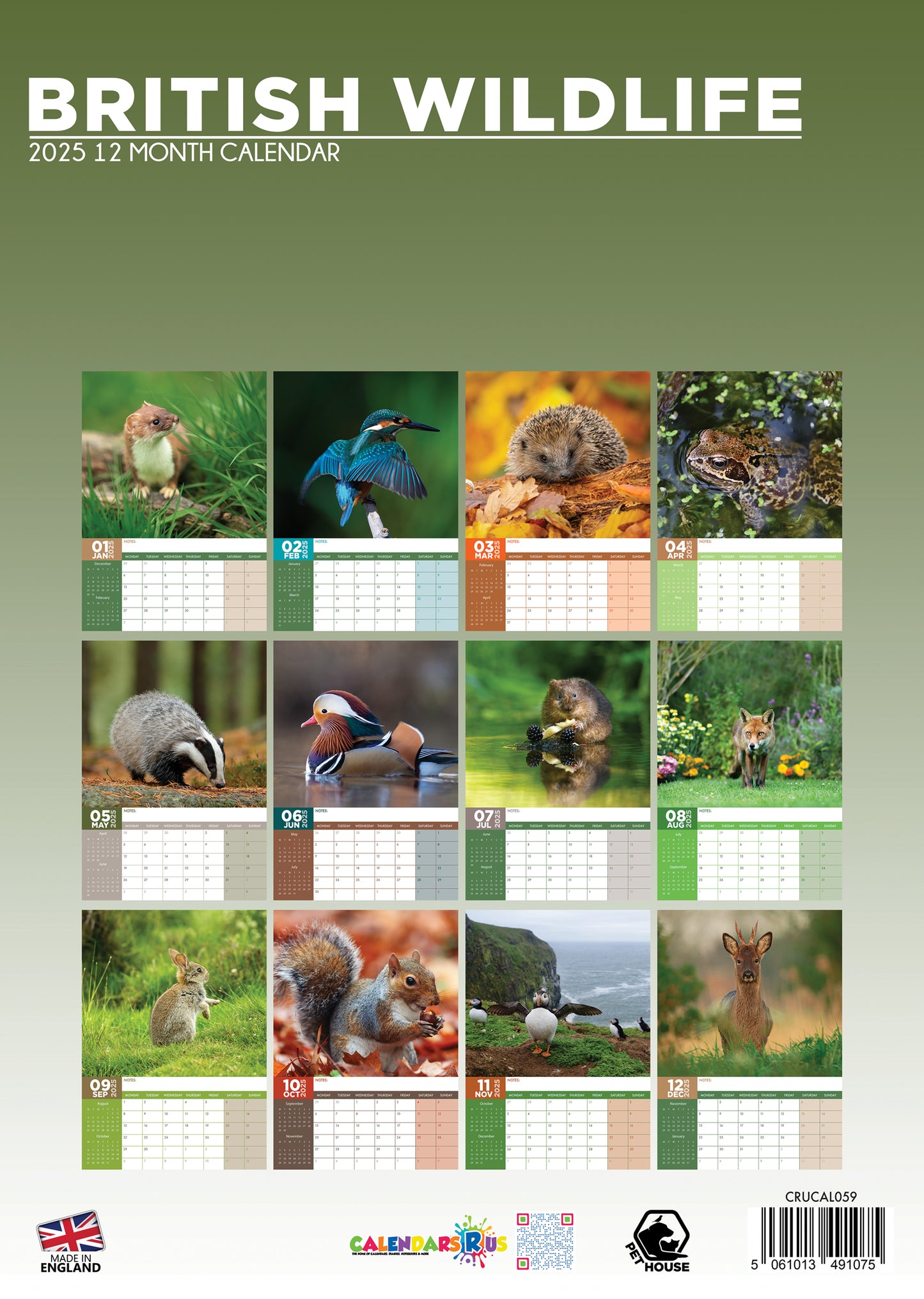 British Wildlife Calendar 2025