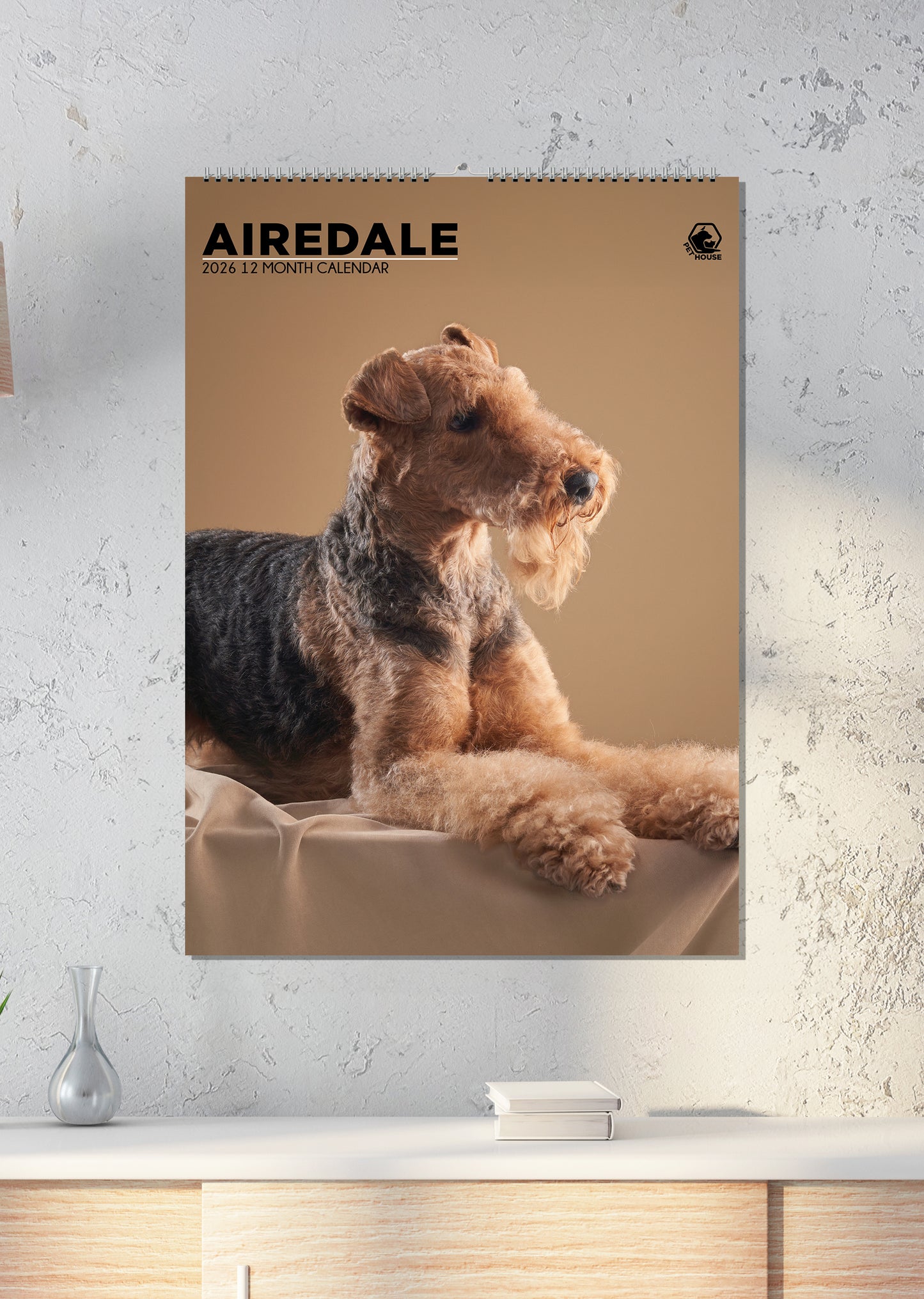 Airedale Terrier - A3 Calendar 2026