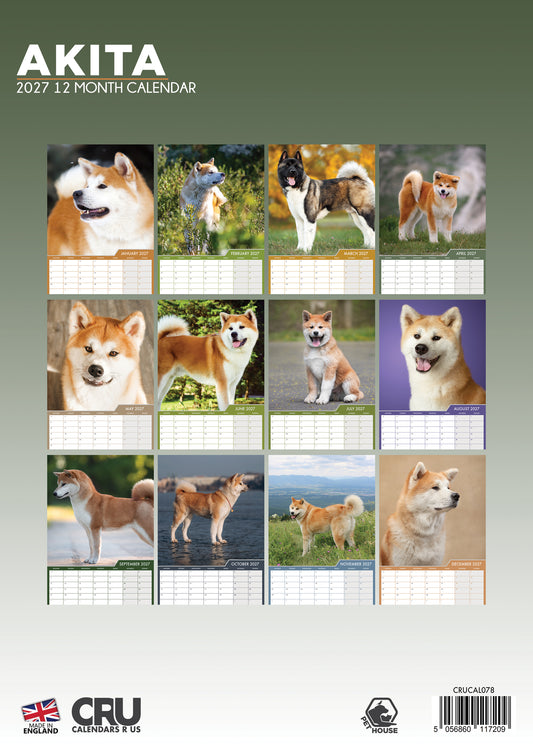 Akita - A3 Calendar 2027