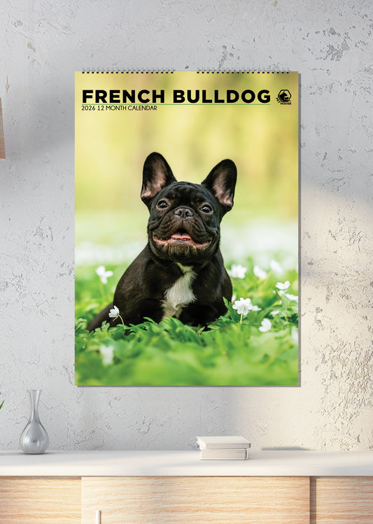 French Bulldog - A3 Calendar 2026