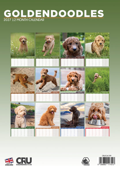 Goldendoodles - A3 Calendar 2027