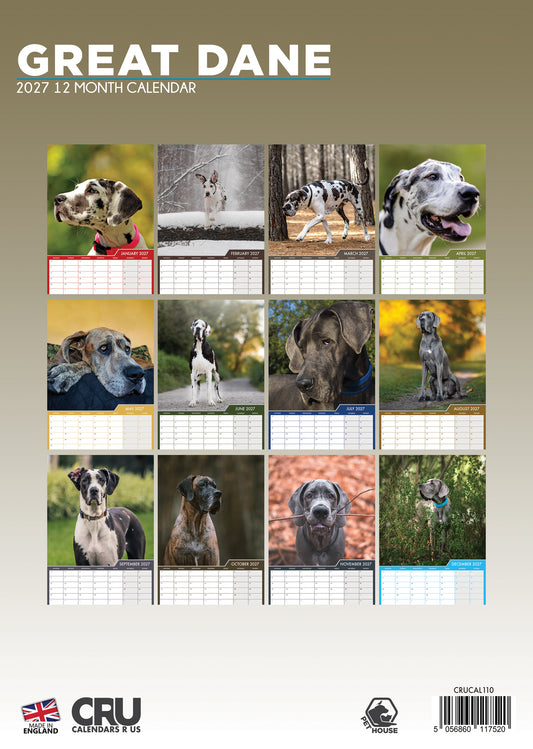 Great Dane - A3 Calendar 2027