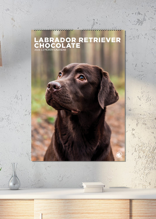 Labrador Retriever Chocolate - A3 Calendar 2026