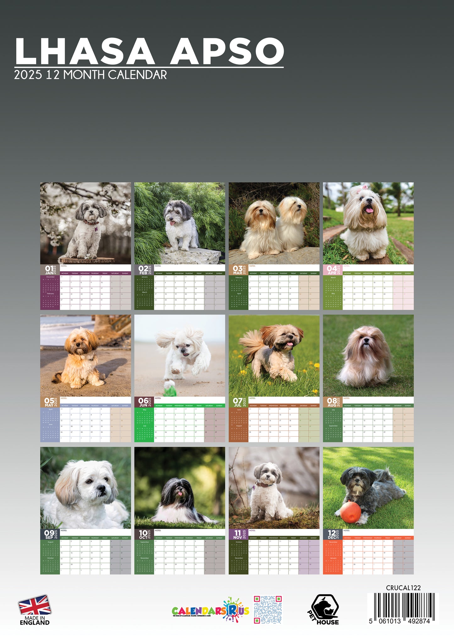 Lhasa Apso Calendar 2025