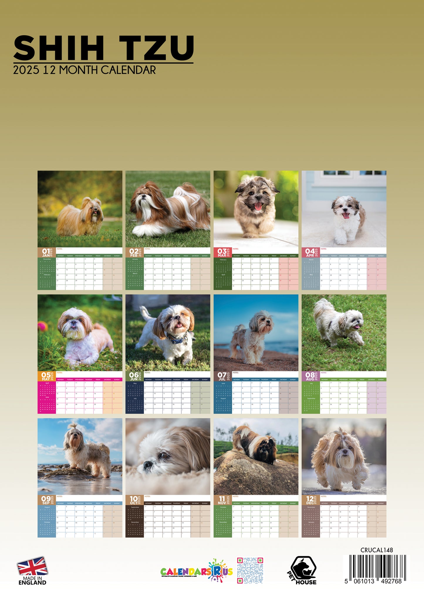 Shih Tzu Calendar 2025