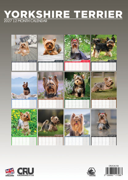Yorkshire Terrier - A3 Calendar 2027