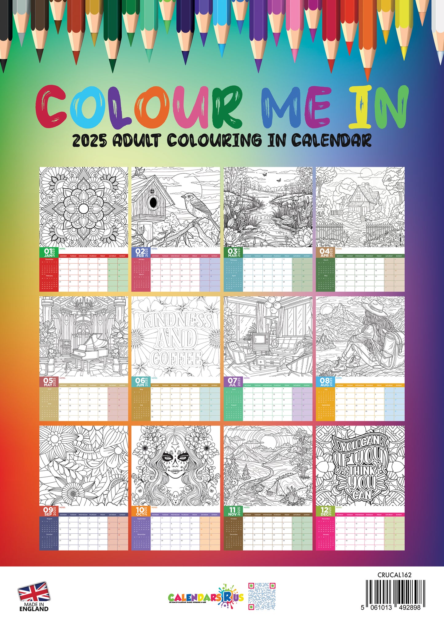 Colour Me In Calendar 2025