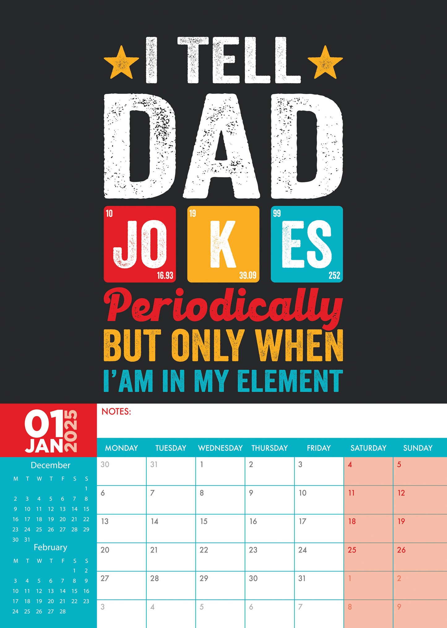 Dad Jokes Calendar 2025