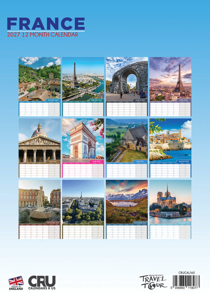 France - A3 Calendar 2027