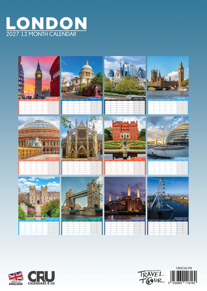 London - A3 Calendar 2027