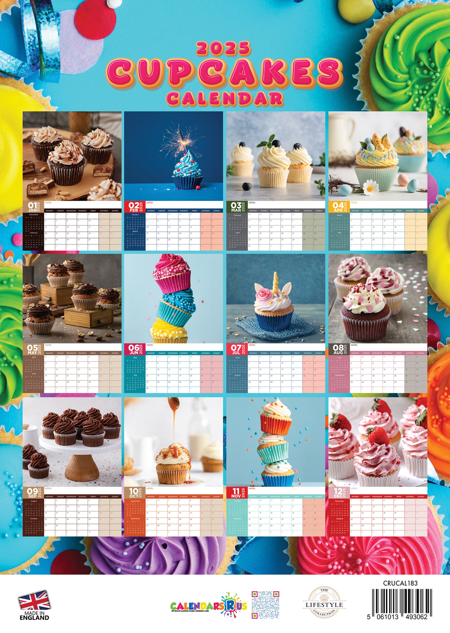 Cupcakes Calendar 2025