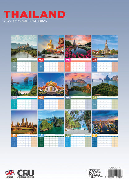 Thailand - A3 Calendar 2027