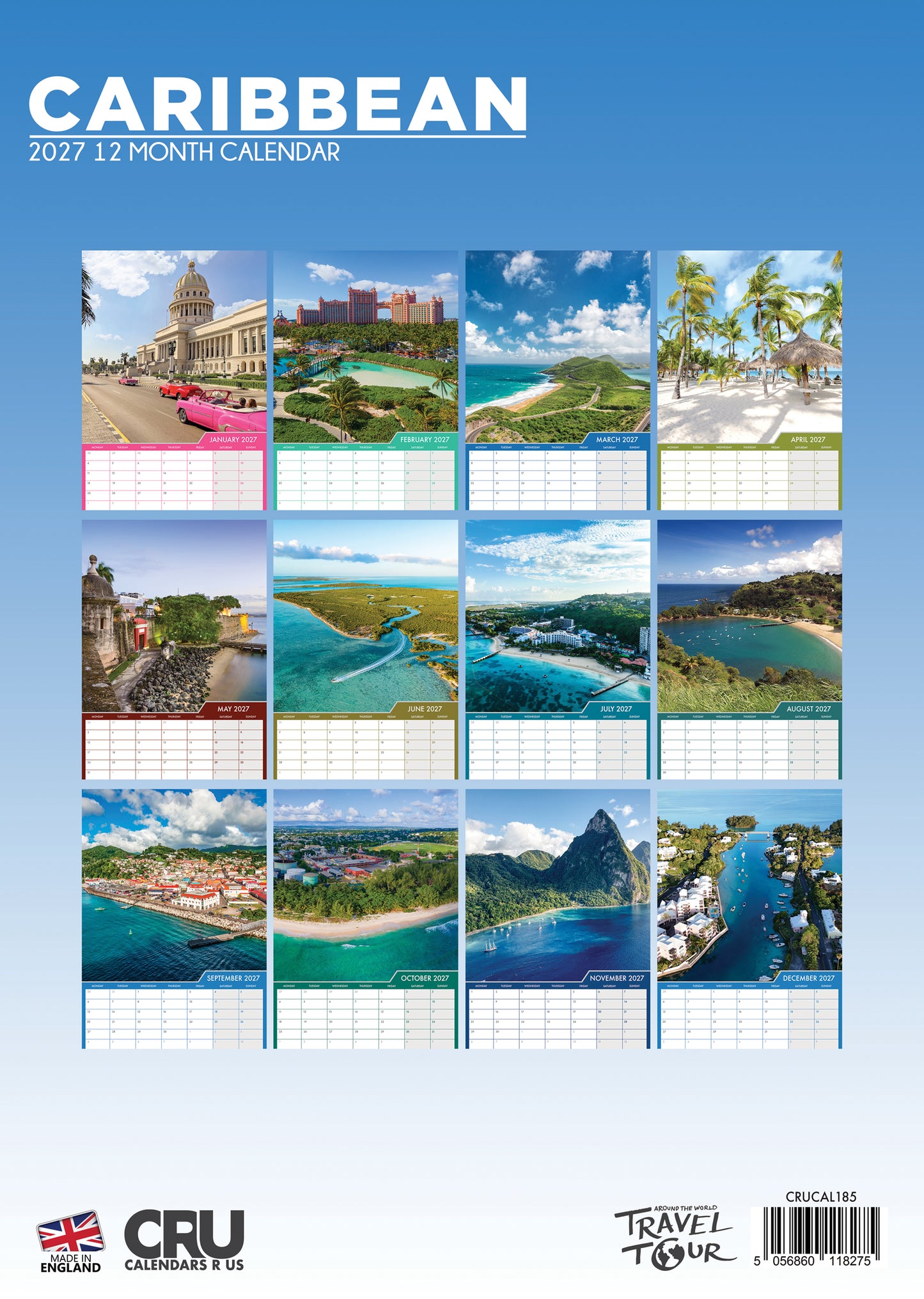 The Caribbean - A3 Calendar 2027