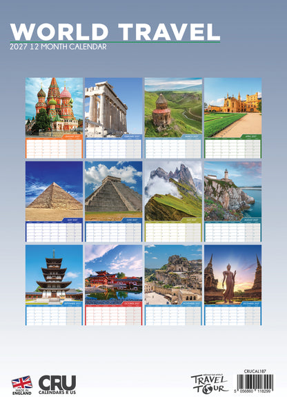 World Travel - A3 Calendar 2027